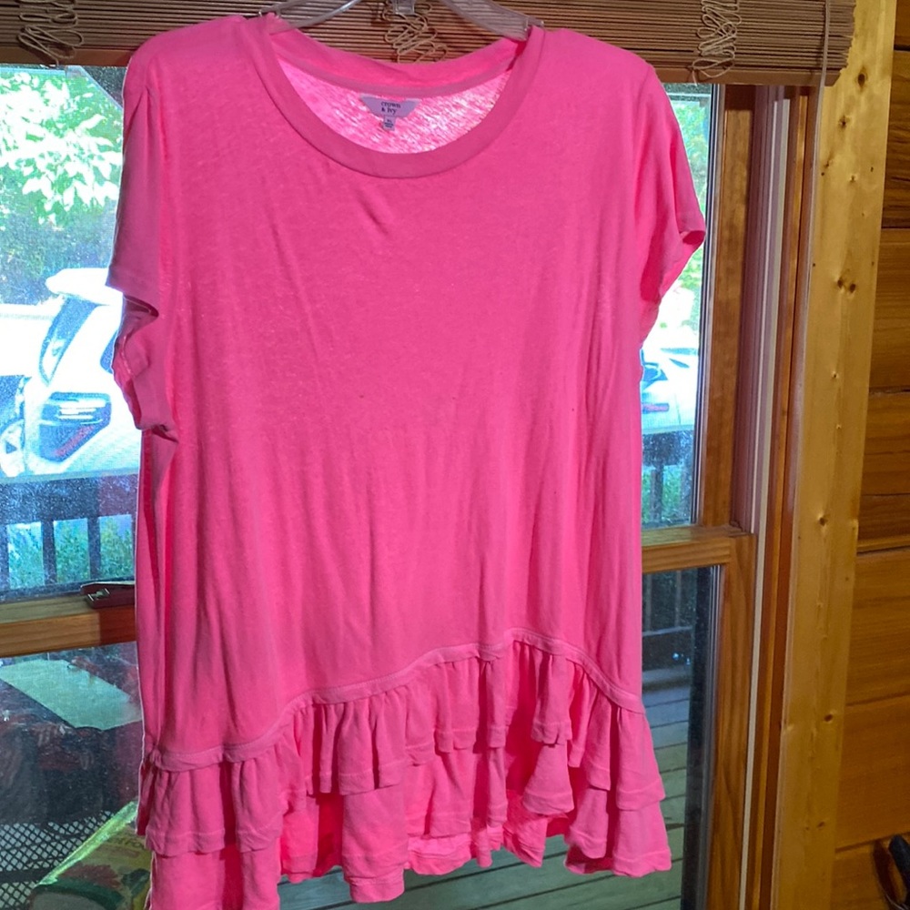 Crown and Ivy pink shirt